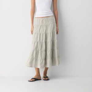Aritzia Tiered Maxi Skirt | Wilfred Bouquet Linen Skirt - NWOT 🤩